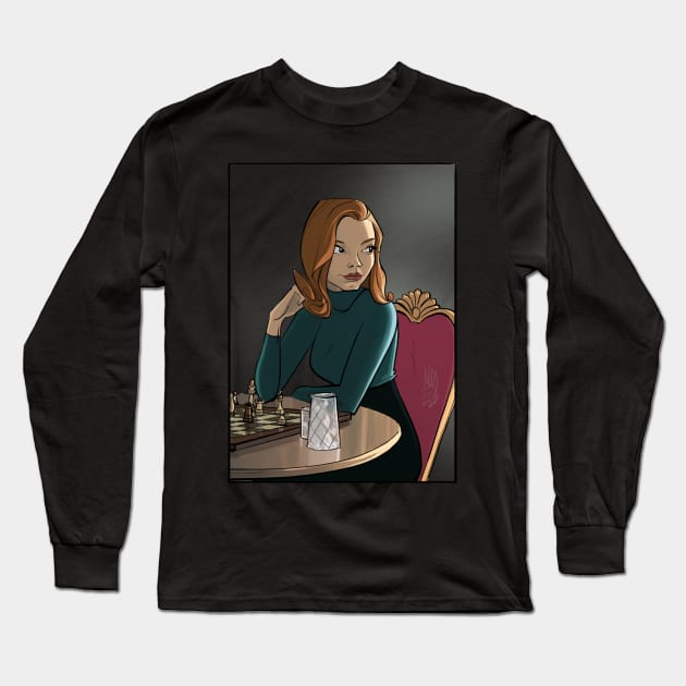 Queens Gambit Long Sleeve T-Shirt by markodjeska